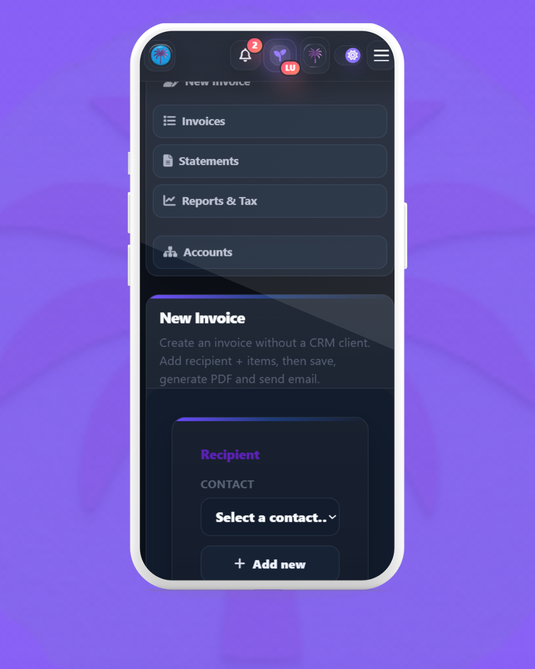Invoices feature preview 4